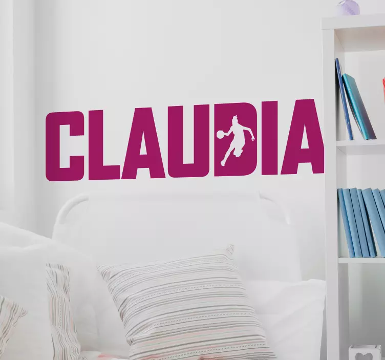 Sticker basket joueuse personnalisé prénom - TenStickers