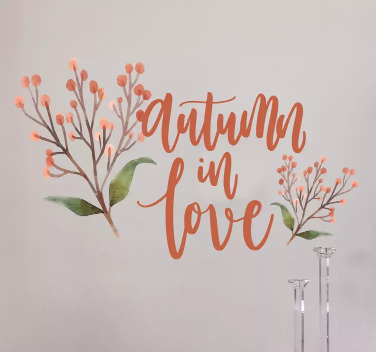 Sticker texte Autumn in love - TenStickers