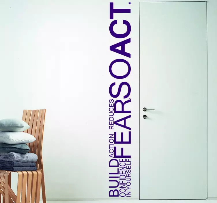 Sticker texte build confidence - TenStickers