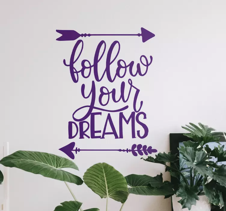 Sticker texte citation inspirante avec flèche - TenStickers