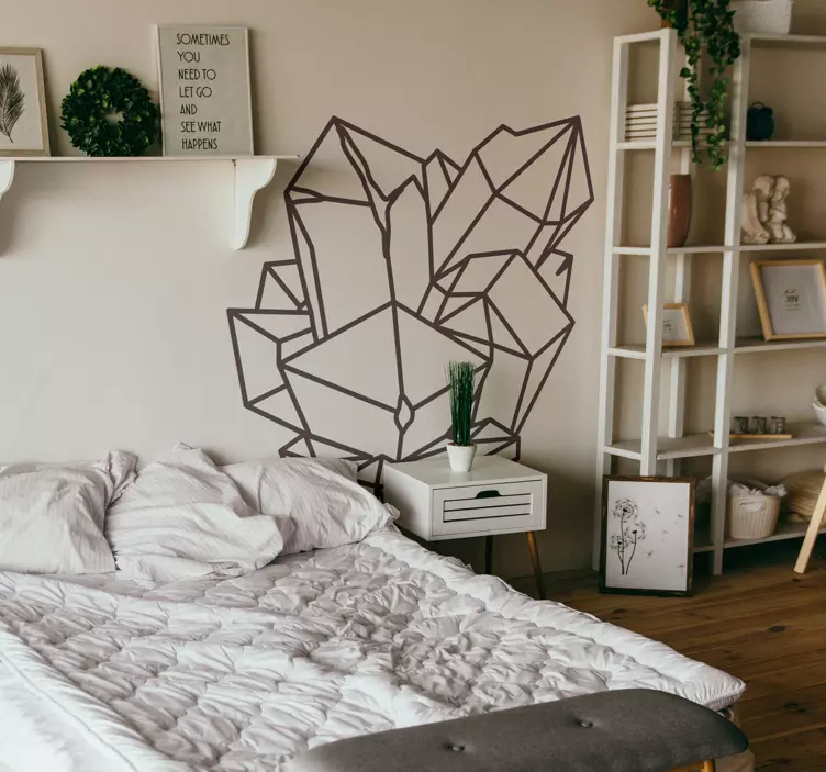 Sticker Mural Trait Quartz monochrome - TenStickers