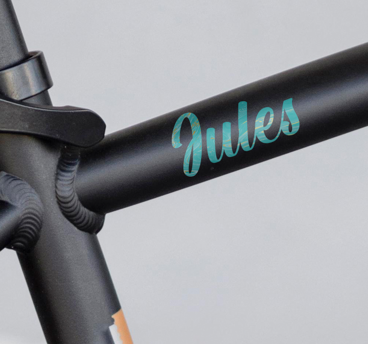 Sticker vélo design de nom personnalisé - TenStickers