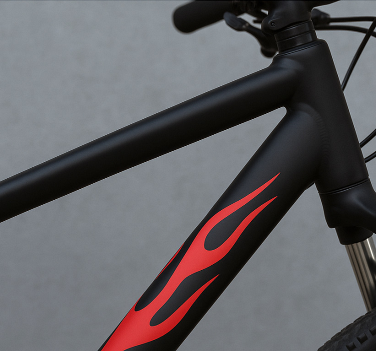 Sticker vélo ensemble de flammes rouges - TenStickers