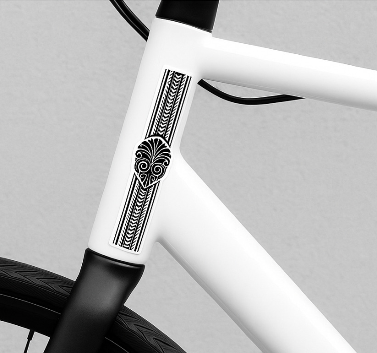 Sticker vélo feuille tribale maorie - TenStickers