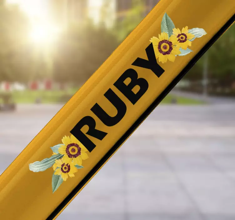 Autocollant de vélo de tournesol personnalisable - TenStickers