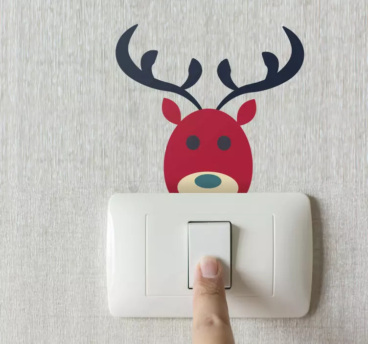 Sticker Noel Joie et renne - TenStickers