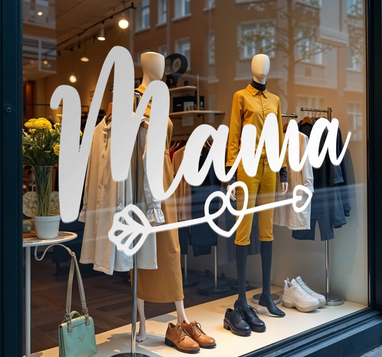 Sticker vitrine amour maternel - TenStickers
