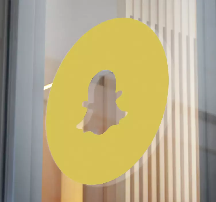 Sticker vitrine emblème logo circulaire - TenStickers