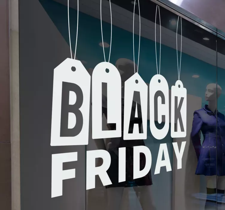 Sticker vitrine entreprise black friday - TenStickers