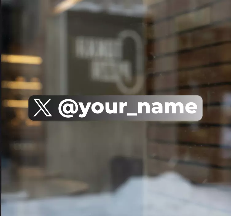 Sticker fenêtre icône Twitter personnalisée X - TenStickers