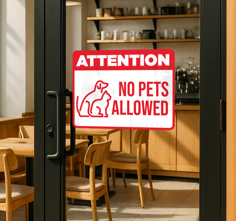 Sticker vitrine no pet allowed sign - TenStickers