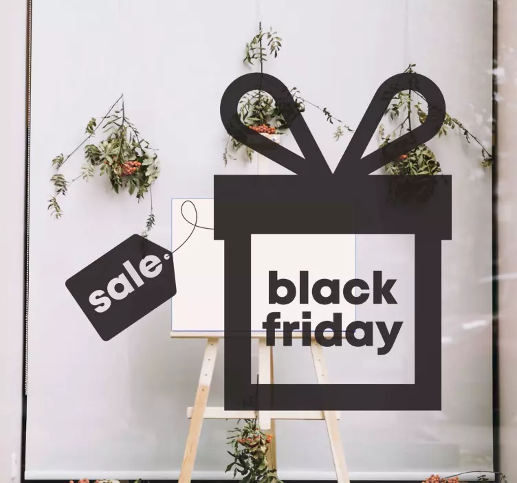 Sticker black friday offre de vente de cadeaux - TenStickers