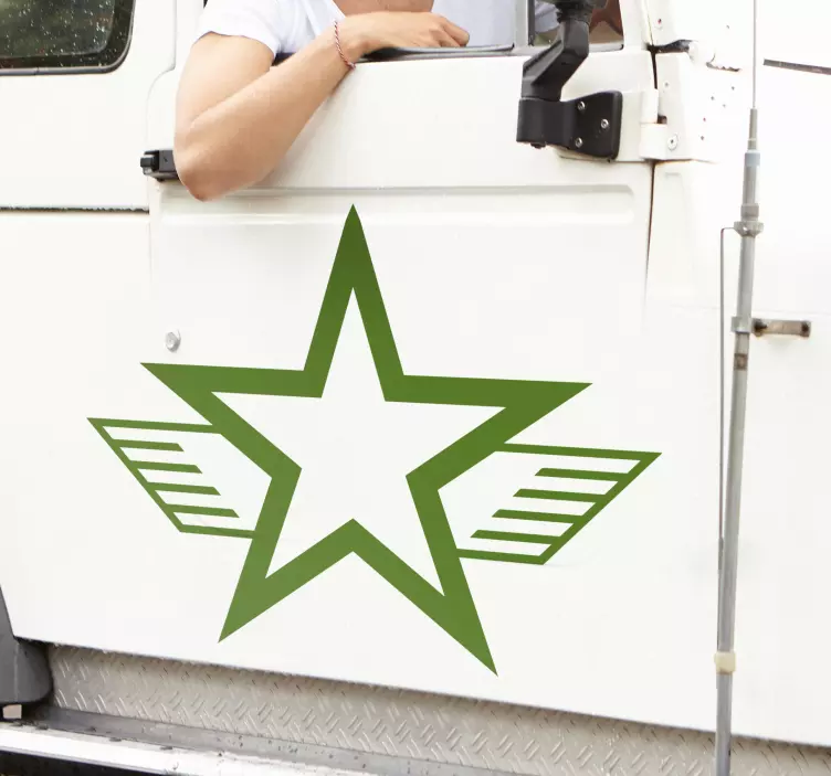 Sticker voiture étoile de l'armée - TenStickers