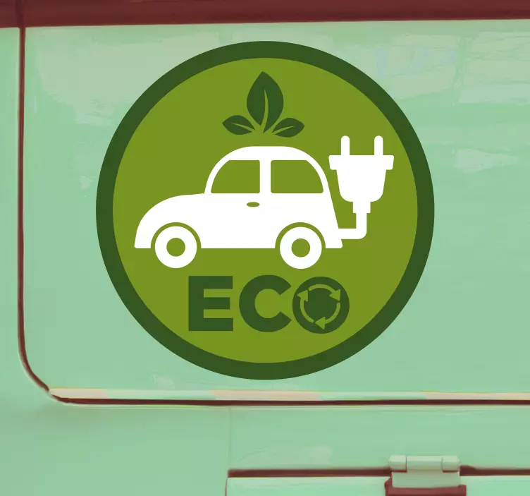 Sticker voiture véhicule écologique - TenStickers
