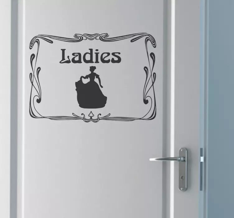Sticker salle de bain vintage pour femme - TenStickers