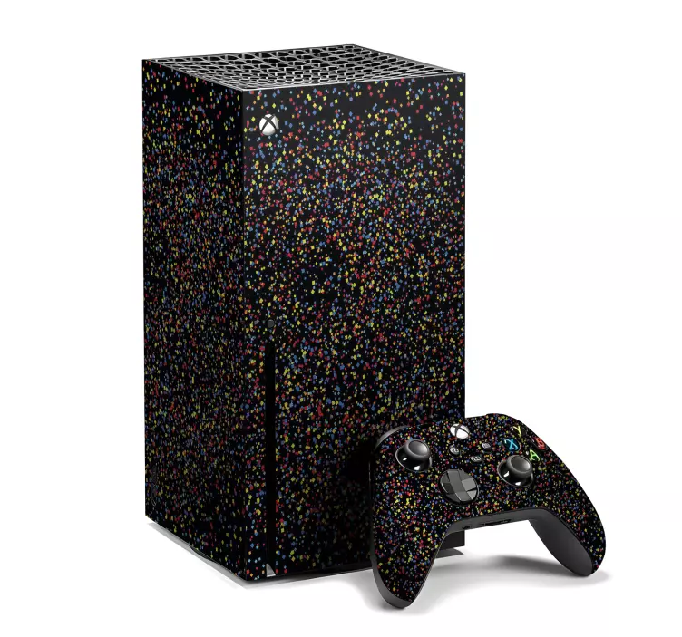 Sticker Xbox paillettes noires - TenStickers