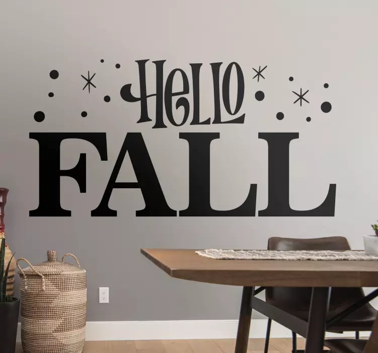 Sticker design d'automne Hello Fall - TenStickers