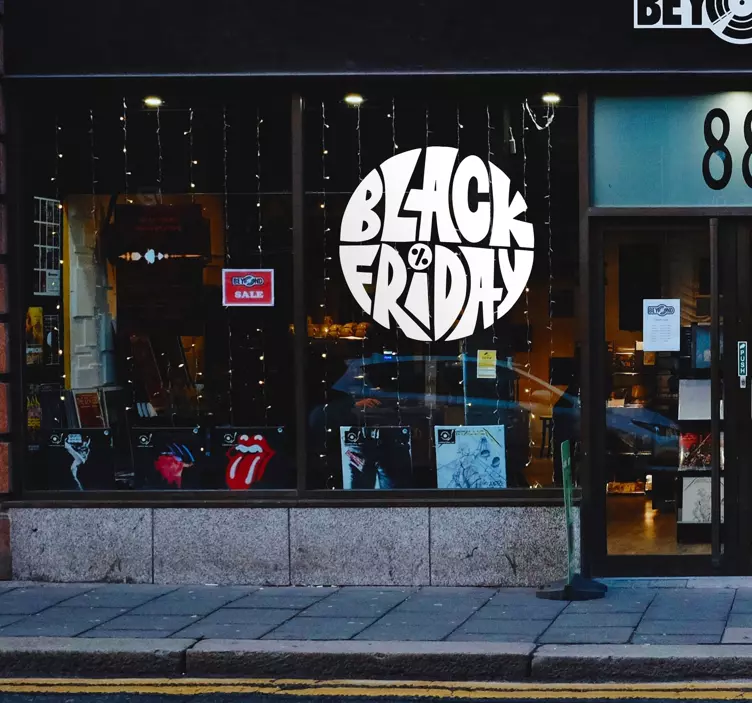 Sticker Black Friday Cercle du vendredi noir - TenStickers