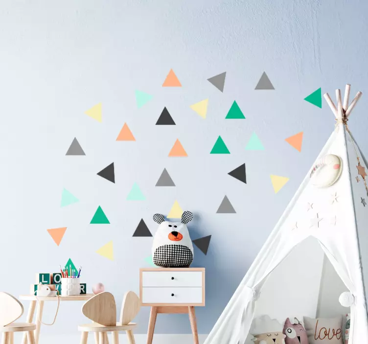 Stickers Bébé Pack de 30 petits triangles pour bébé - TenStickers