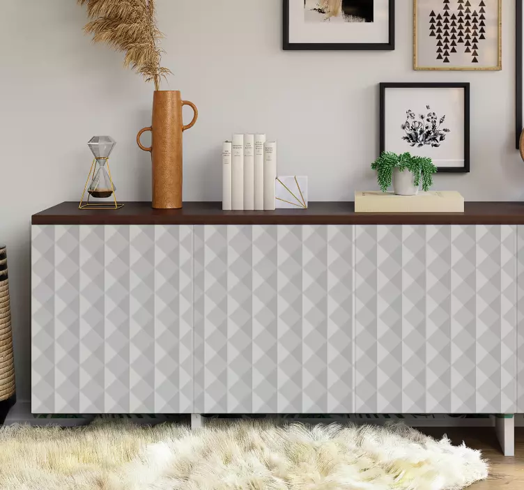 Adhésif meuble effet 3D gris - TenStickers