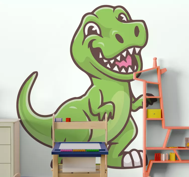 Sticker dinosaure style dessin animé - TenStickers