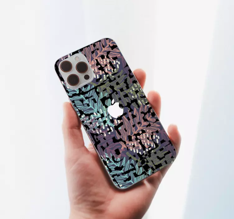 stickers iphone original coloré de la flore éclaboussante - TenStickers