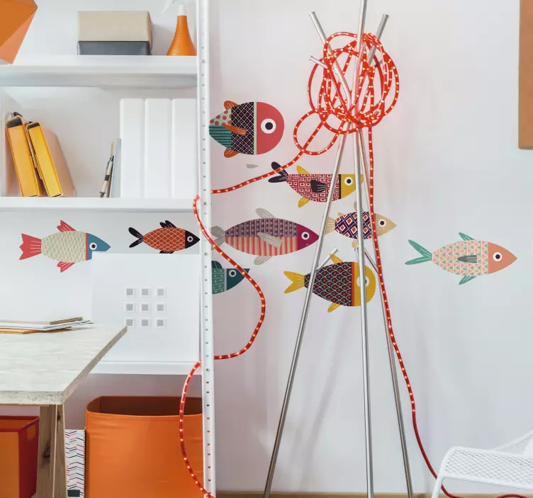 Stickers poissons colorés - TenStickers