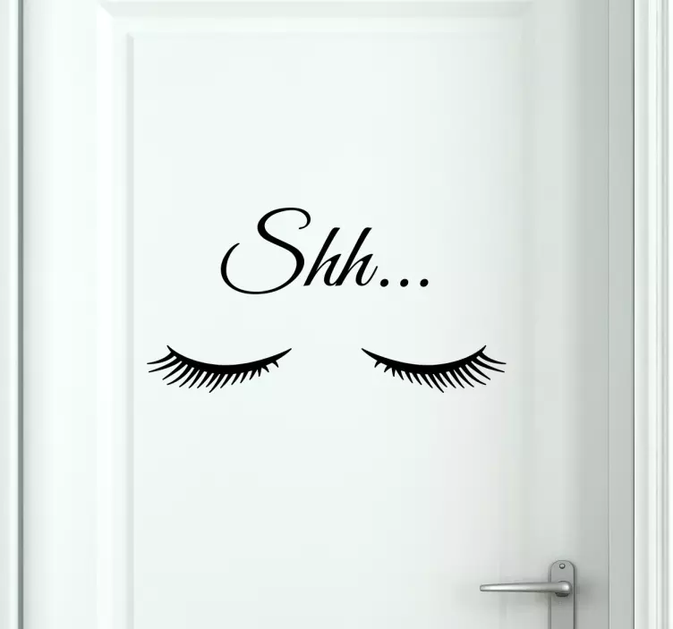 Stickers portes Shh yeux - TenStickers