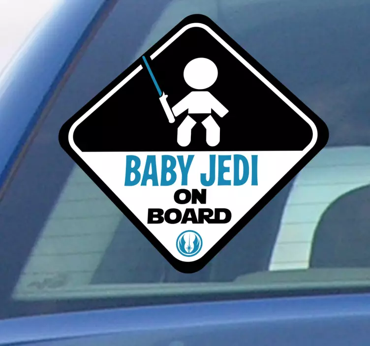 Sticker voiture Jedi bébé à bord - TenStickers