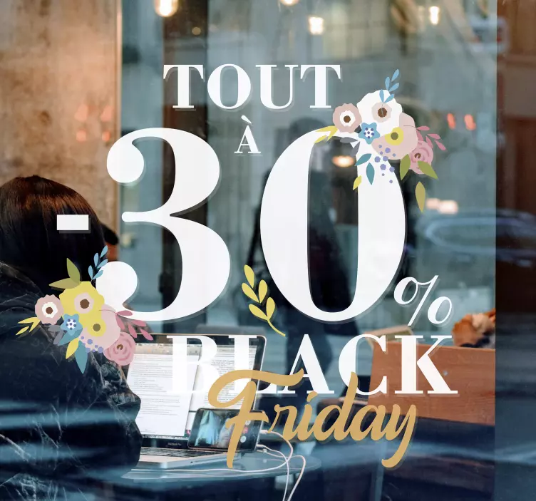 Vitrophanie black friday remise - TenStickers