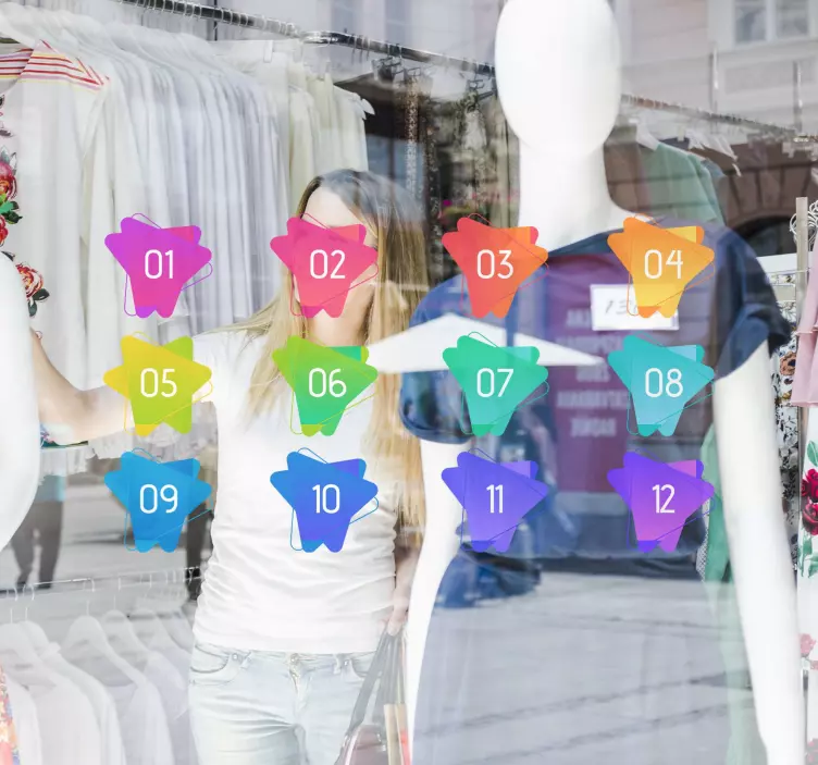 Vitrophanie Numéros de points de flèche élégante - TenStickers