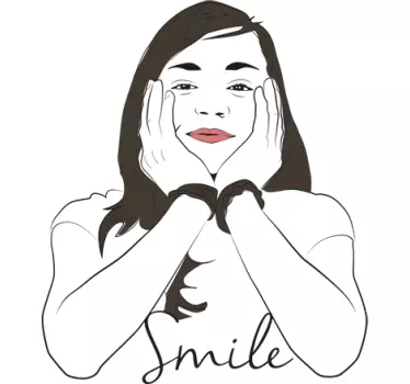 Sticker visage Smile - TenStickers