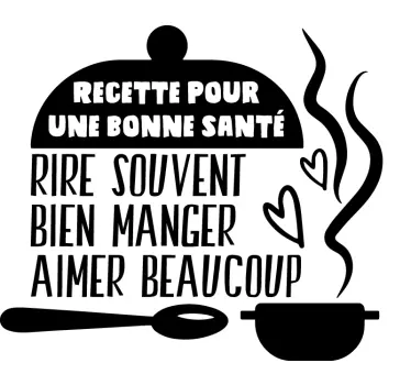 Sticker recette pour une bonne santé - TenStickers