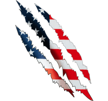 Autocollant voiture drapeau des États-unis - TenStickers