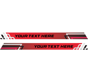 Autocollant voiture ensemble de bandes de style course - TenStickers