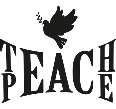 Autocollant autres textes teach peace - TenStickers