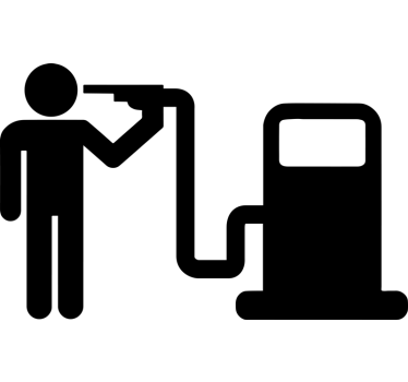Autocollant voiture tête d'essence - TenStickers