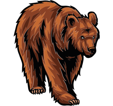 Sticker voiture illustration d'ours - TenStickers
