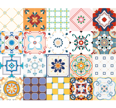 Adhésif meuble carreaux portugais - TenStickers