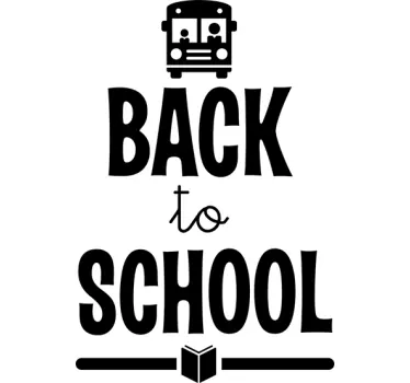Sticker back to school bus - TenStickers