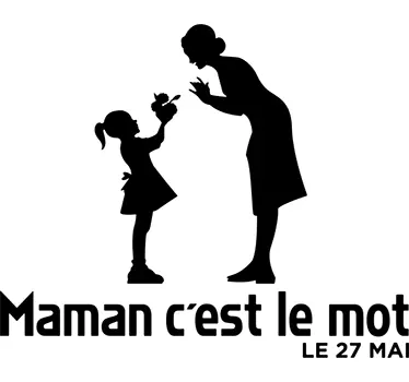 Sticker Maman c'est le mot - TenStickers