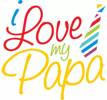 Sticker I love my papa - TenStickers