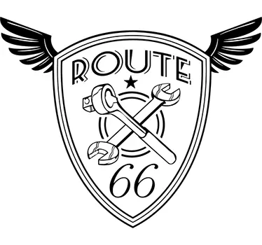 Sticker logo Route 66 - TenStickers