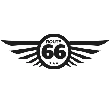 Sticker logo ailes route 66 - TenStickers