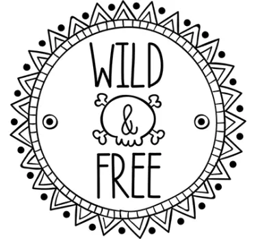 Sticker Wild and Free - TenStickers
