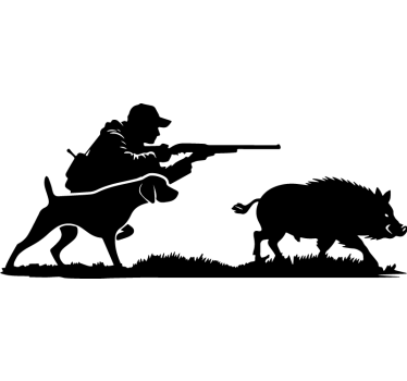 Sticker voiture silhouette de chasse - TenStickers