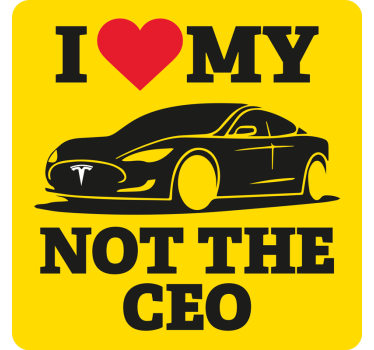 Sticker voiture tesla elon musk - TenStickers