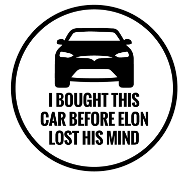 Sticker voiture Tesla - TenStickers