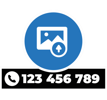 Autocollant voiture publicitaire logo et téléphone - TenStickers