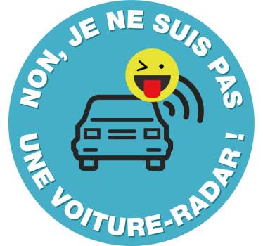 Autocollant anti radar je ne suis pas voiture radar - TenStickers